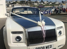 Convertible Rolls Royce for weddings in Torquay